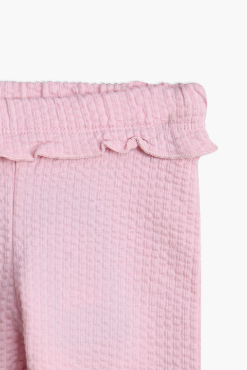 Girls Branded Capri - Pink