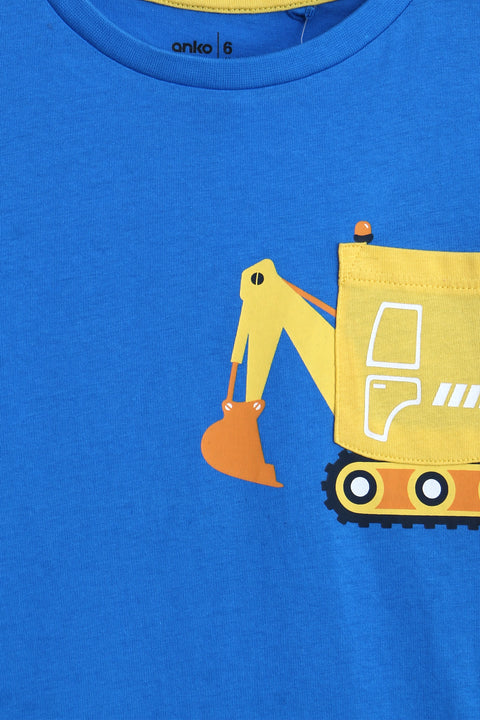 Boys Branded Graphic T-Shirt - Blue