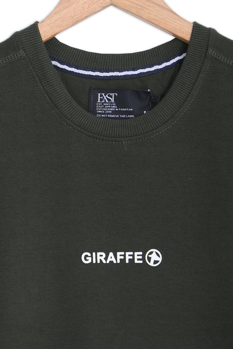 Men 5 Thread Sweatshirt MS07 - Army Green