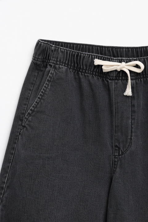 Women's Branded Wide Leg Jeans - D/Grey