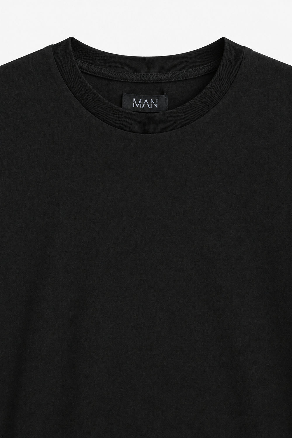 Men Branded Basic T-Shirt - Black