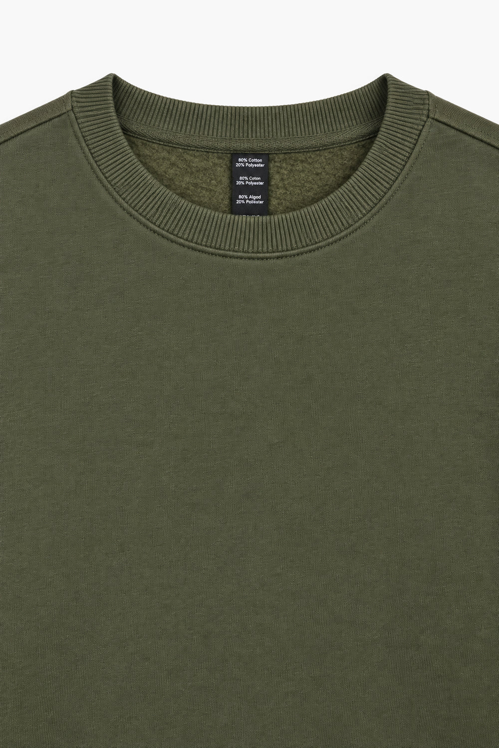 Men Branded Fleece Sweatshirt - Olive