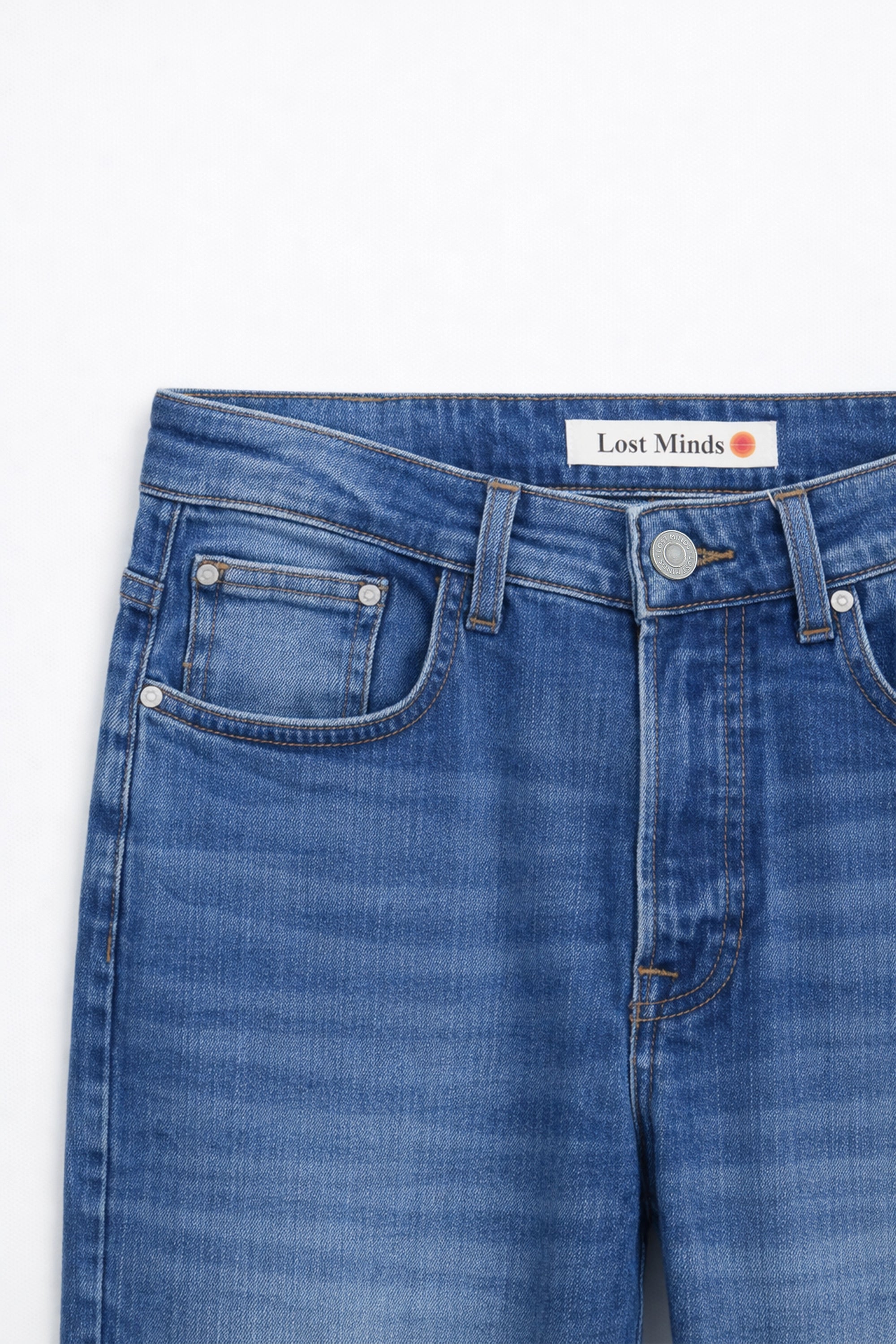 Men Branded Denim Jeans - M/Blue