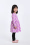 Girl Branded Graphic Frock - Purple