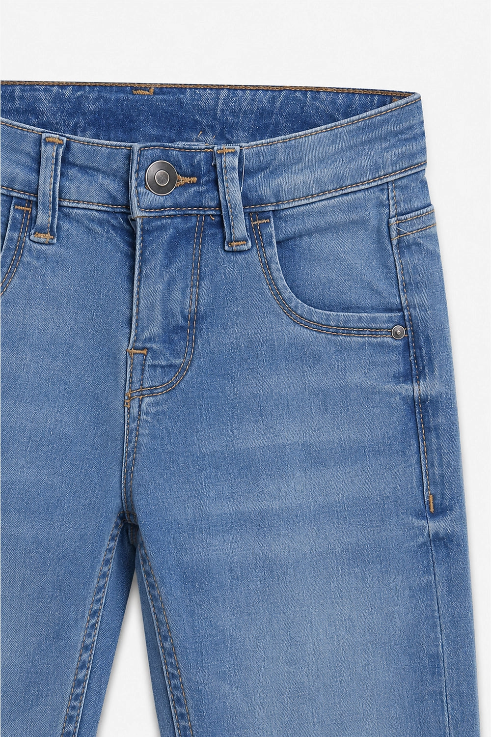 Boy Branded Straight fit Denim Pant - BLUE