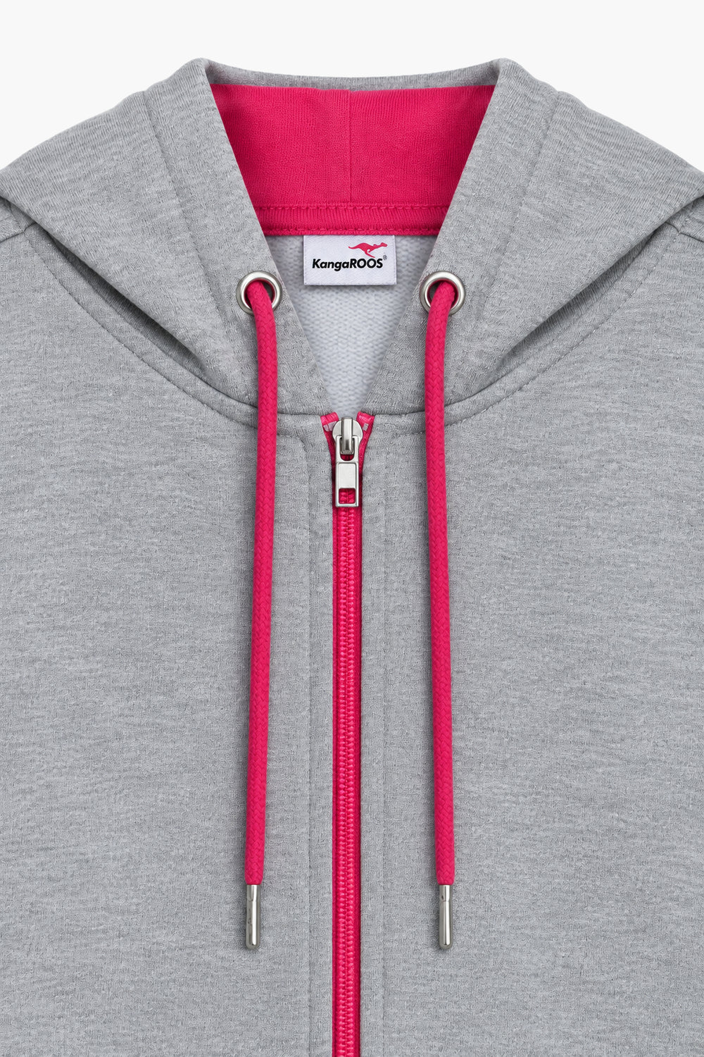 Women Branded Fleece Zipper Hoodie - Grey