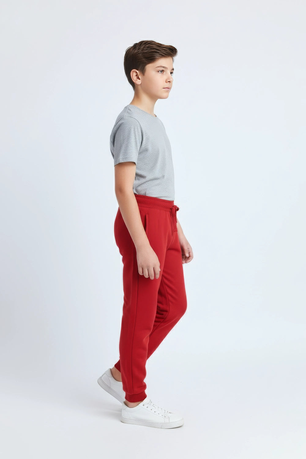 Boys Pique Trouser - Red