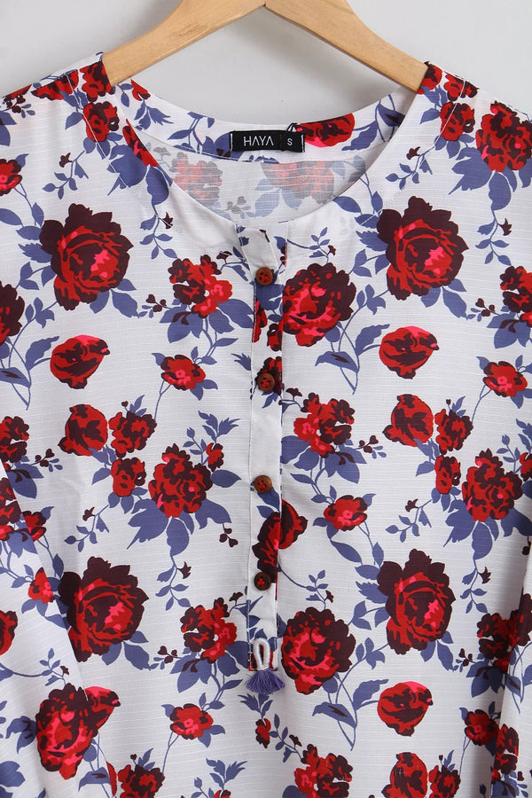 PRINTED SLUB SHIRT