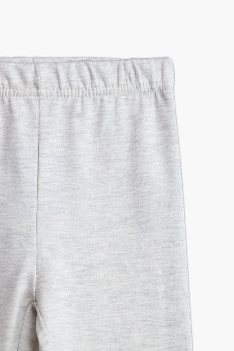 Boys Branded Terry Trouser - Oatmeal