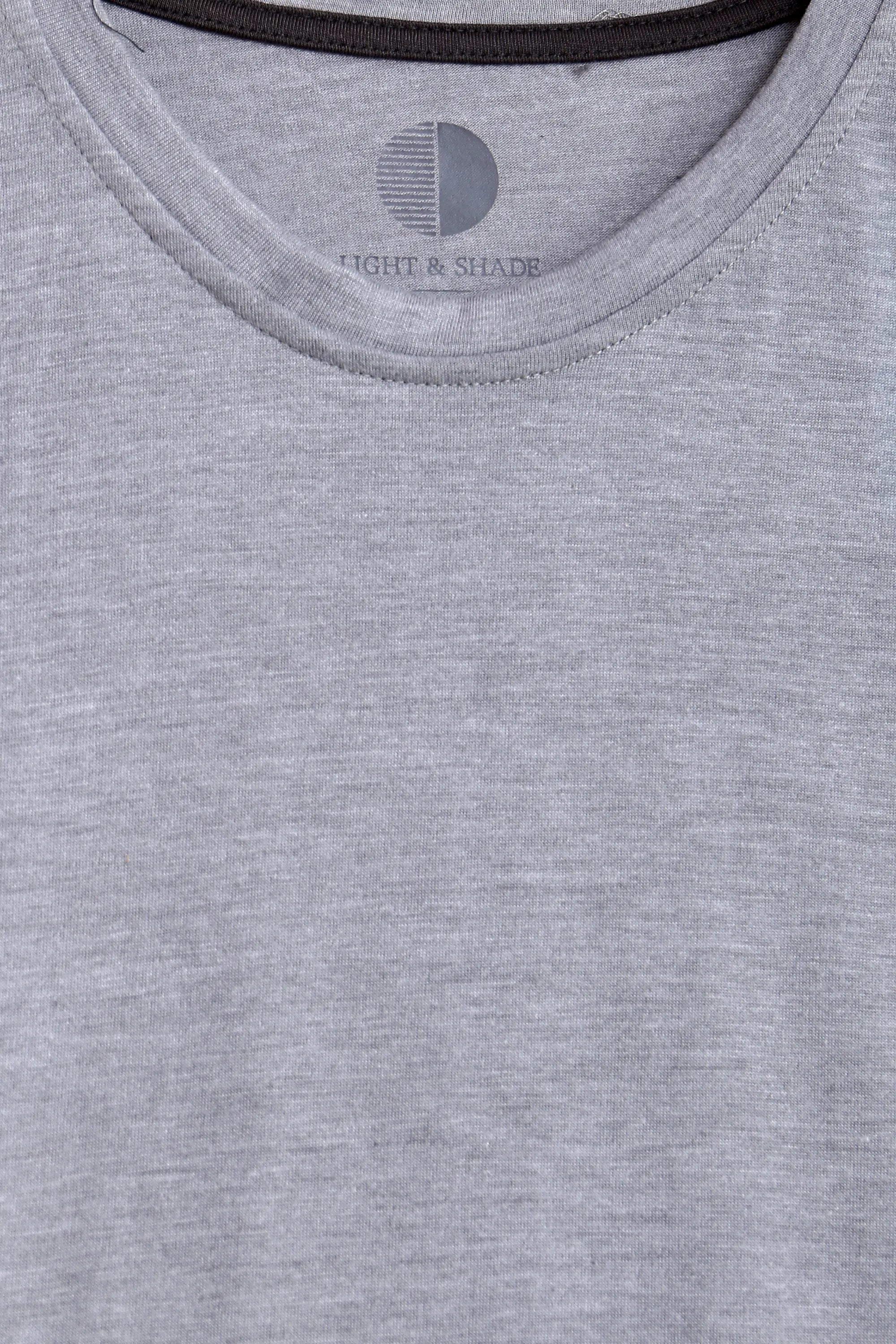 Men Branded R-Neck Tee - L/Grey