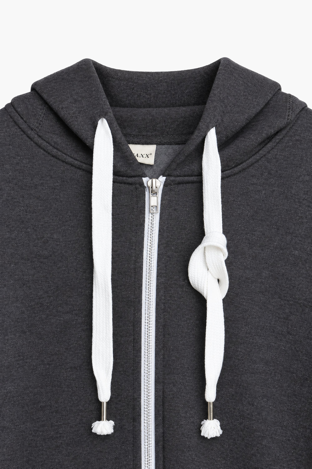 Women Branded Fleece Croppped Zipper Hoodie - D/Grey