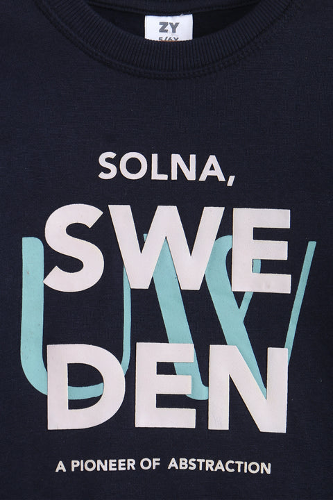 Boys Branded Graphic Sweatshirt - Navy