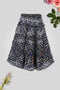 Girls Printed Long Skirt - Navy