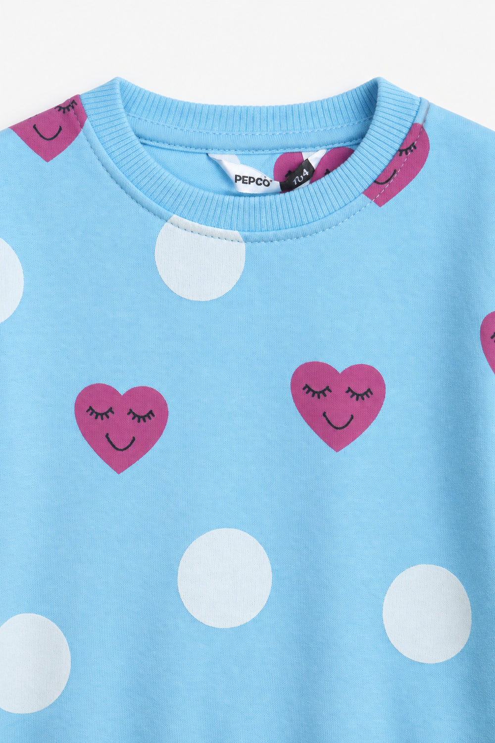Girls Branded Graphic Sweatshirt - L/Blue