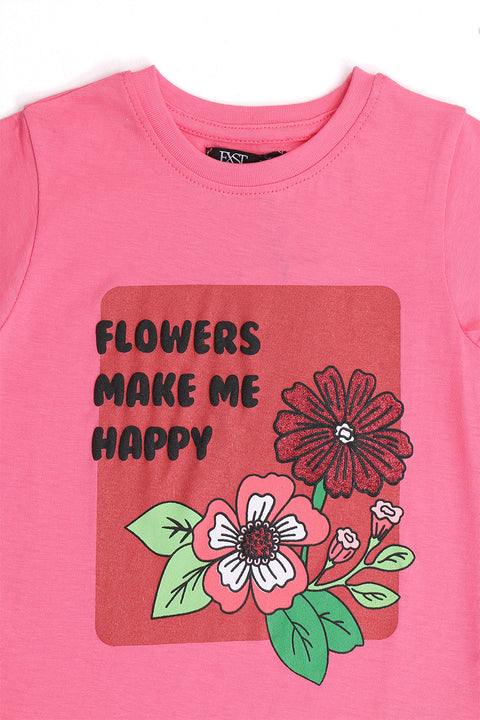 Girls Graphic T-Shirt GT24#06 - Pink