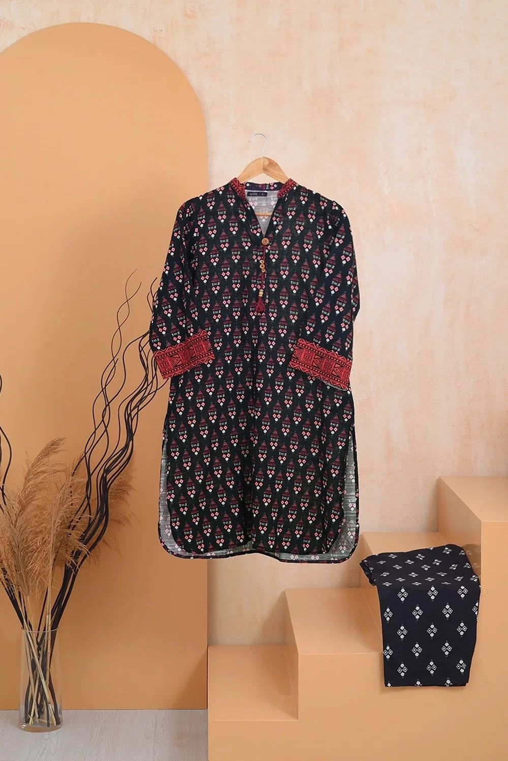 2 PIECE PRINTED KHADDAR SUIT