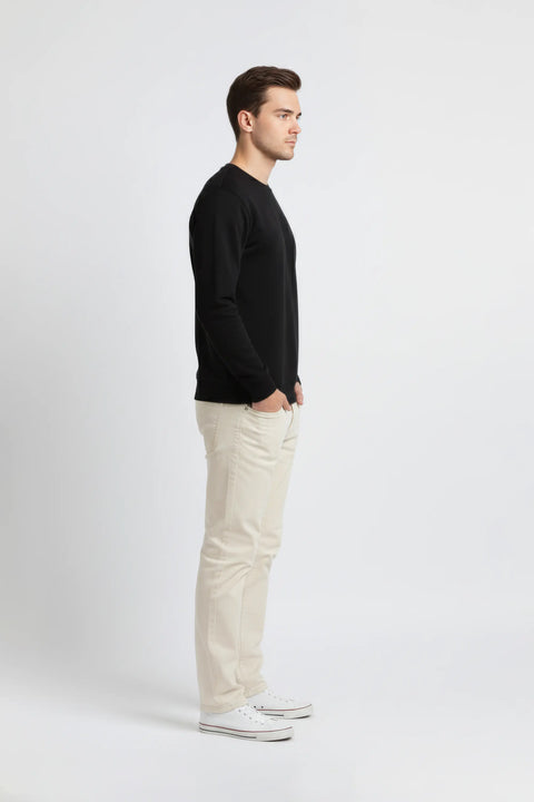 Men Branded Basic Sweatshirt - Black
