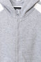 Boys Branded Zipper Hoodie - Heather Grey