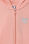 Girls Branded Fleece Hoodie Zipper - Orange