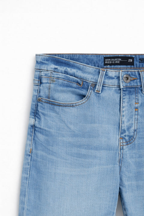 Men Branded Denim Jeans - L/Blue