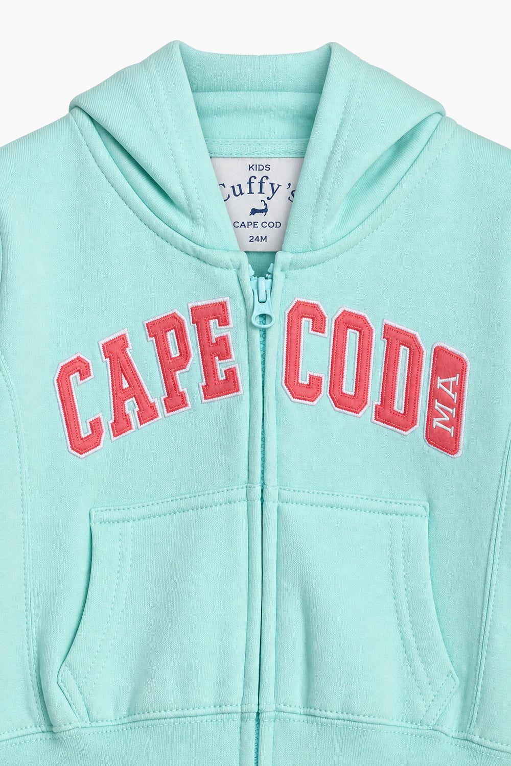 Girls Branded Fleece Graphic Hoodie Zipper - L/Green
