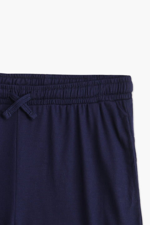 Men Branded Short - Navy