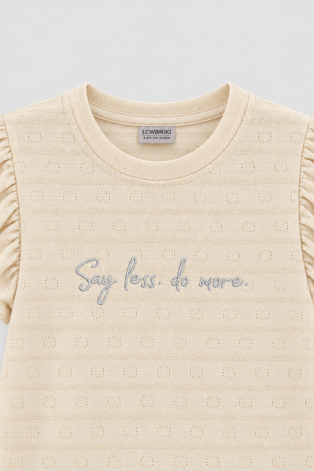 Girls Graphic T-Shirt - Beige