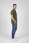 Men Pique Polo - Army Green