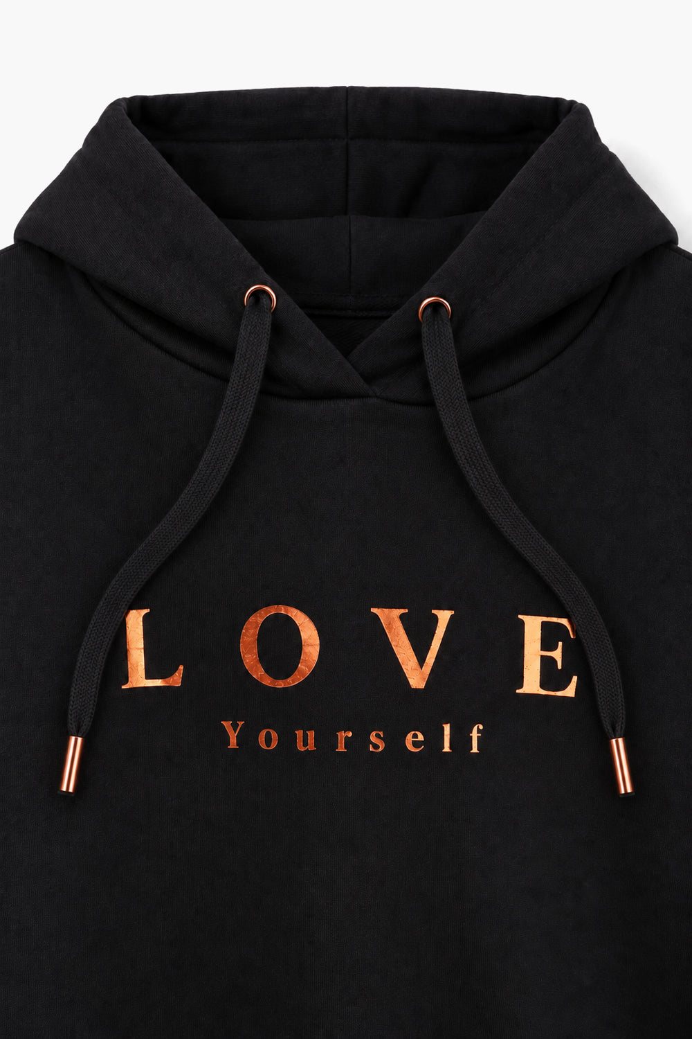 Women Branded Fleece Graphic Pullover Hoodie - Black