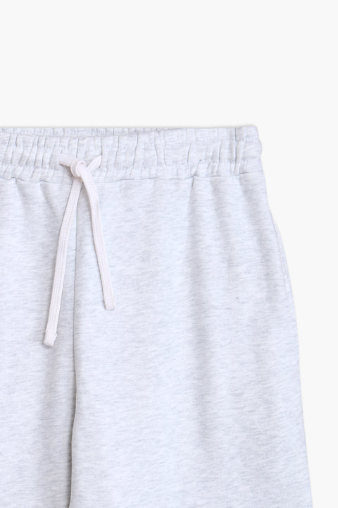 Men Branded Fleece Trouser - Oatmeal