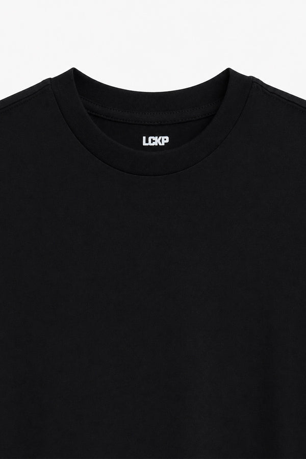 Men Branded Basic T-Shirt - Black