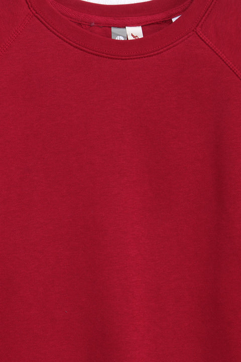 Men Branded Basic Sweatshirt - Red