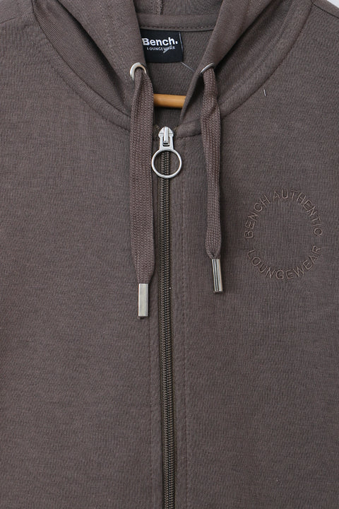 Women Hoodie Zipper (Brand: Bench) - Brown