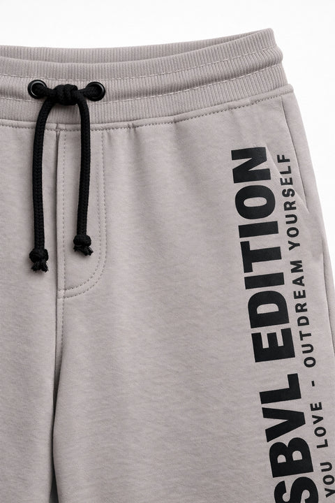 Men Branded Graphic Short - L/Beige