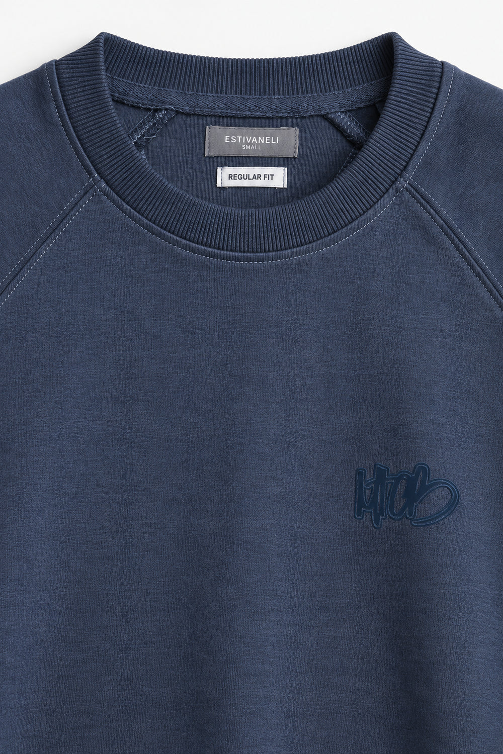 Men Branded Graphic Sweatshirt - Navy Blue