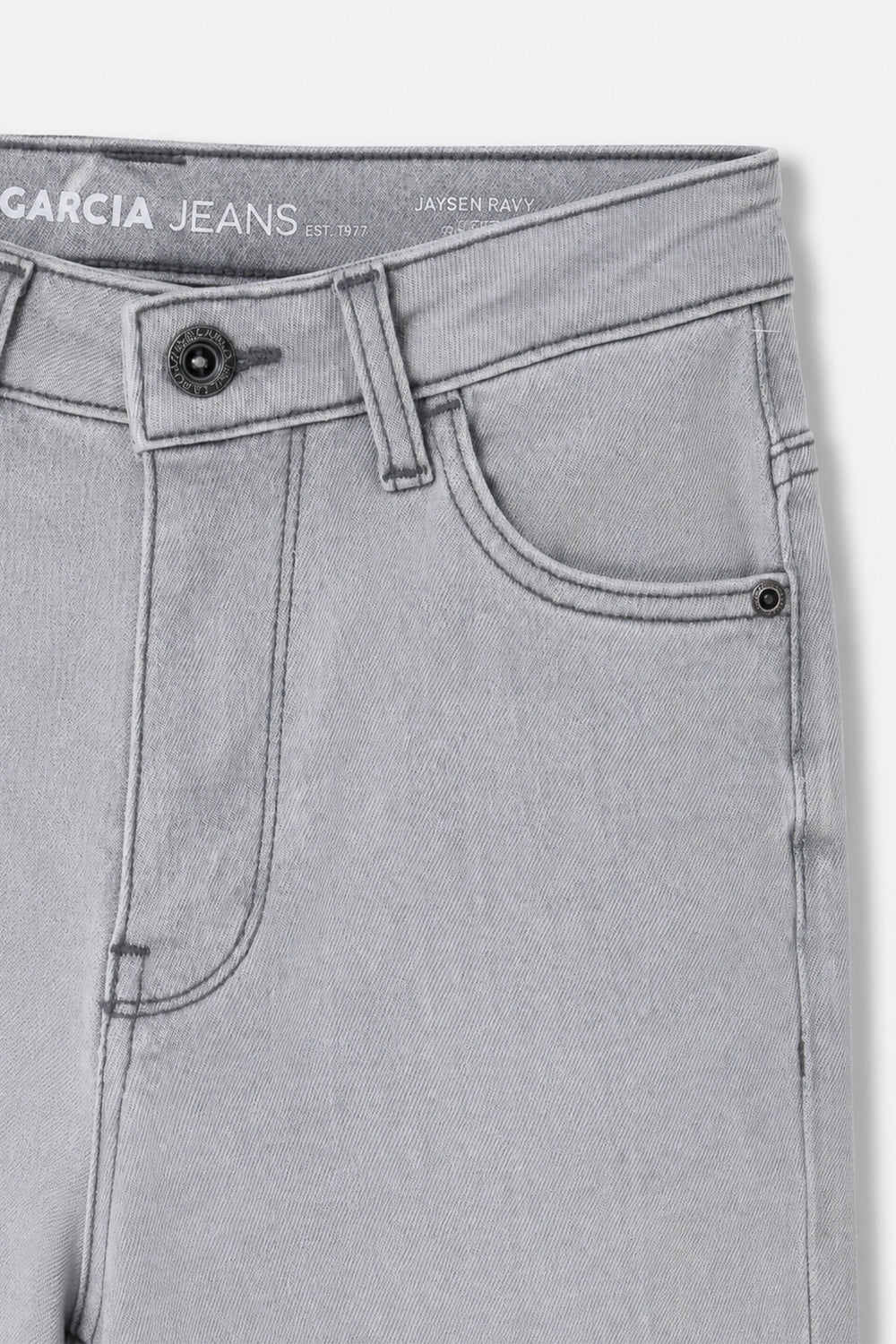Boy Branded loose fit Denim Pant - L/GREY