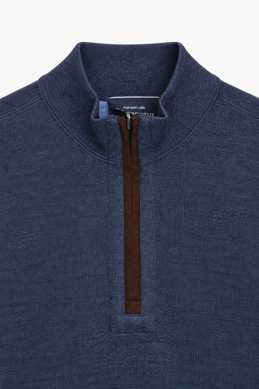 Men Branded Mockneck - Blue