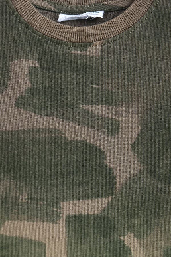Boys Branded T-Shirt - Camouflage