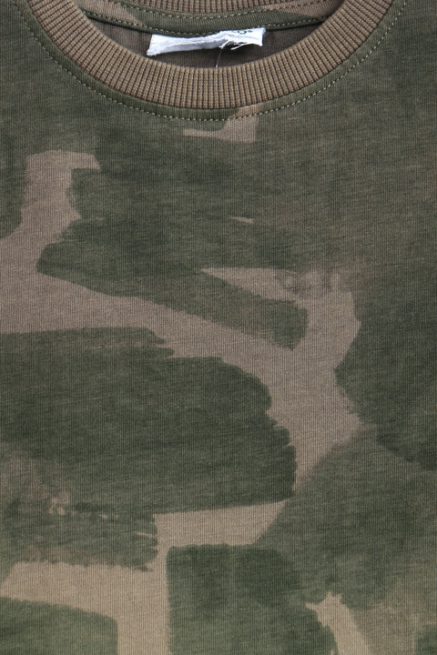 Boys Branded T-Shirt - Camouflage