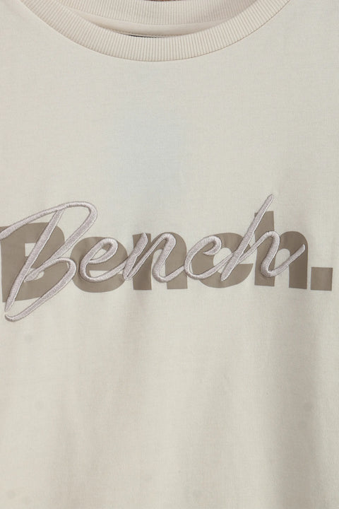 Women Graphic Sweatshirt (Brand: Bench) - White Cream