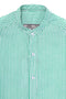 Boys Band Collar Casual Lining Shirt BCS24#03 - Green And White