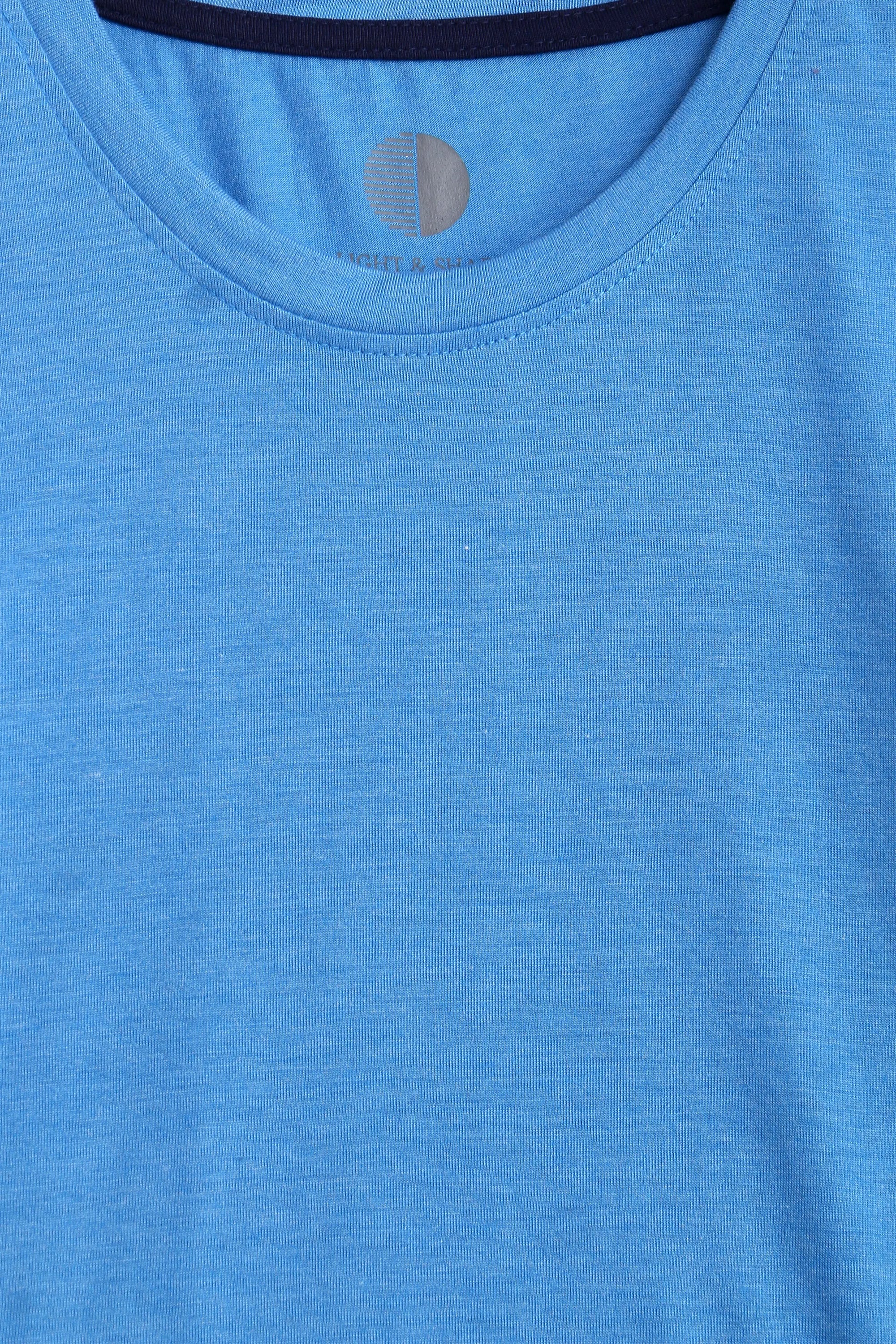 Men Branded R-Neck Tee - Blue
