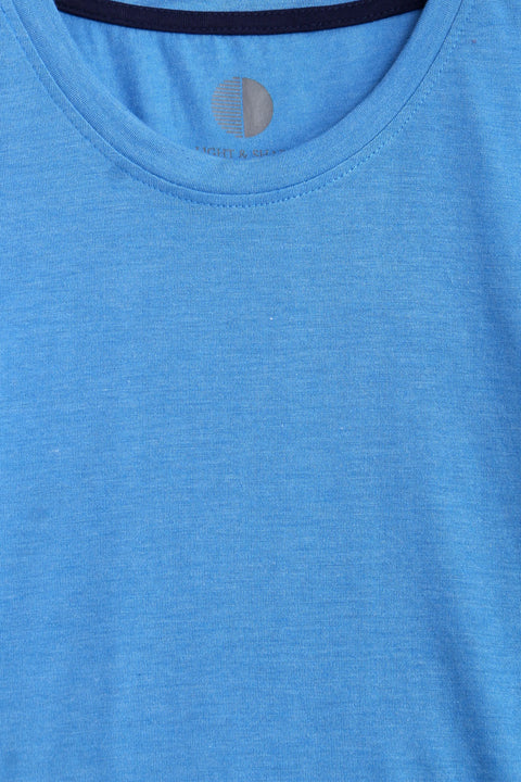 Men Branded R-Neck Tee - Blue