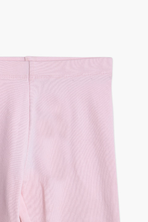 Girls Branded Graphic Capri - Baby Pink