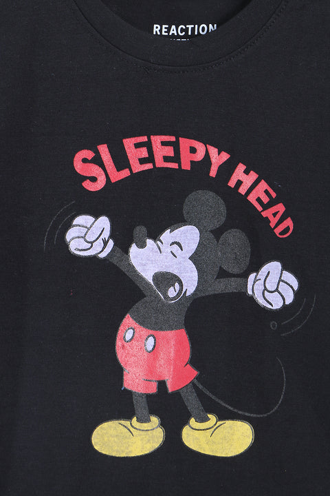 Boys Branded Graphic T-Shirt - Black