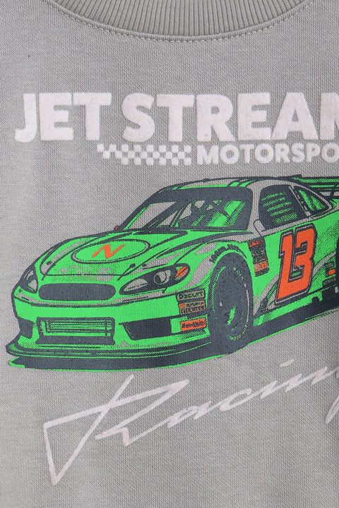 Boys Branded Graphic Sweatshirt - Grey