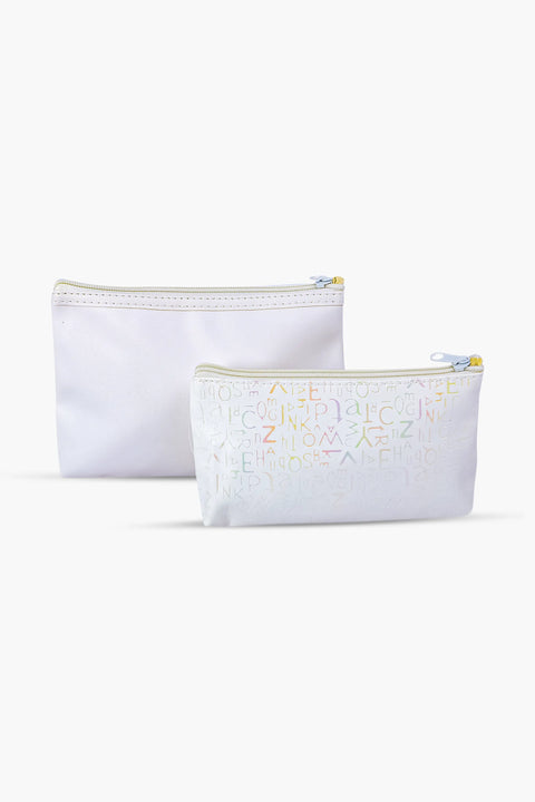 Cosmetic Pouch Pack of 3 - White