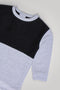 Boys Branded Embroidered Fleece Sweatshirt - Grey and Black