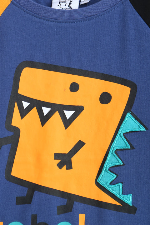 Boy Branded Graphic T-shirt F/S - 3 Tone