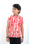 Boys Casual Printed Viscose Shirt - Red